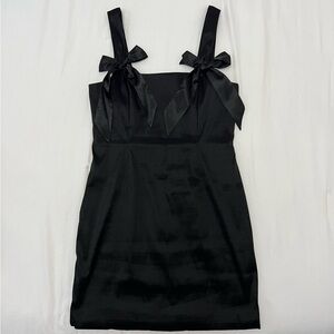 Elegant Black Bow Dress